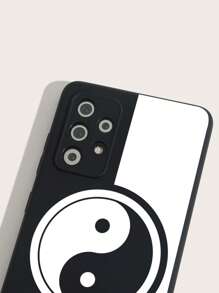 Yin & Yang Pattern Phone Case - Black and White - View 5