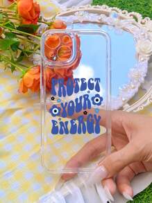 標語圖案透明手機殼 - 彩色 - 查看 1