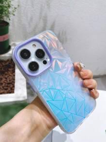 Funda para móvil con patrón geométrico láser - Morado - Ver 4