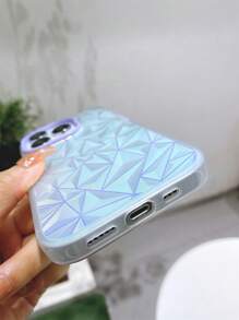 Funda para móvil con patrón geométrico láser - Morado - Ver 9