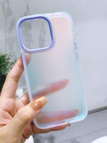 Funda de teléfono con efecto ombré láser en forma de manzana