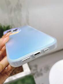 Funda de teléfono con efecto ombré láser en forma de manzana