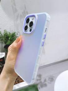 Funda de teléfono con efecto ombré láser en forma de manzana