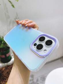 Funda de teléfono con efecto ombré láser en forma de manzana
