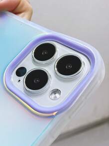 Funda de teléfono con efecto ombré láser en forma de manzana