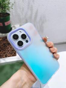 Funda de teléfono con efecto ombré láser en forma de manzana
