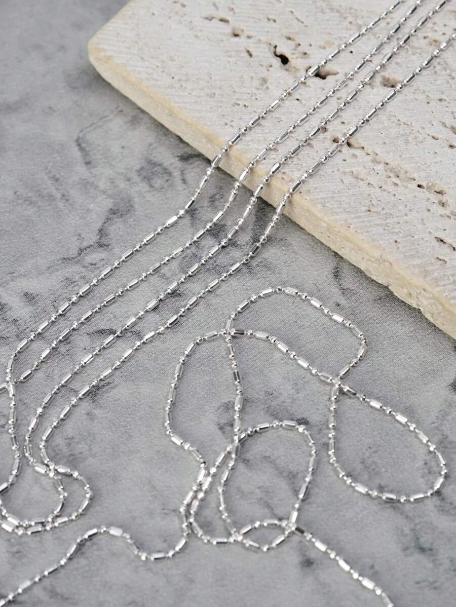 1 gói chuỗi trang trí nghệ thuật móng tay - Bạc - Xem 1