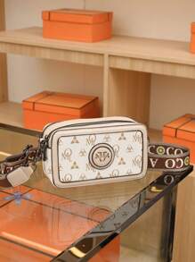 复古风格宽肩带迷你单肩包，颜色随机 - 彩色 - 查看 2