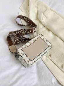 复古风格宽肩带迷你单肩包，颜色随机 - 彩色 - 查看 5