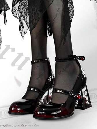 Fall/Winter Women Minimalist Mary Jane Pumps, Chunky Heeled Fashion Pumps, Elegant, Party