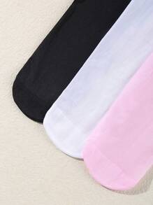 3pairs Baby Solid Cute Tights For Daily Life - Multicolor - View 3