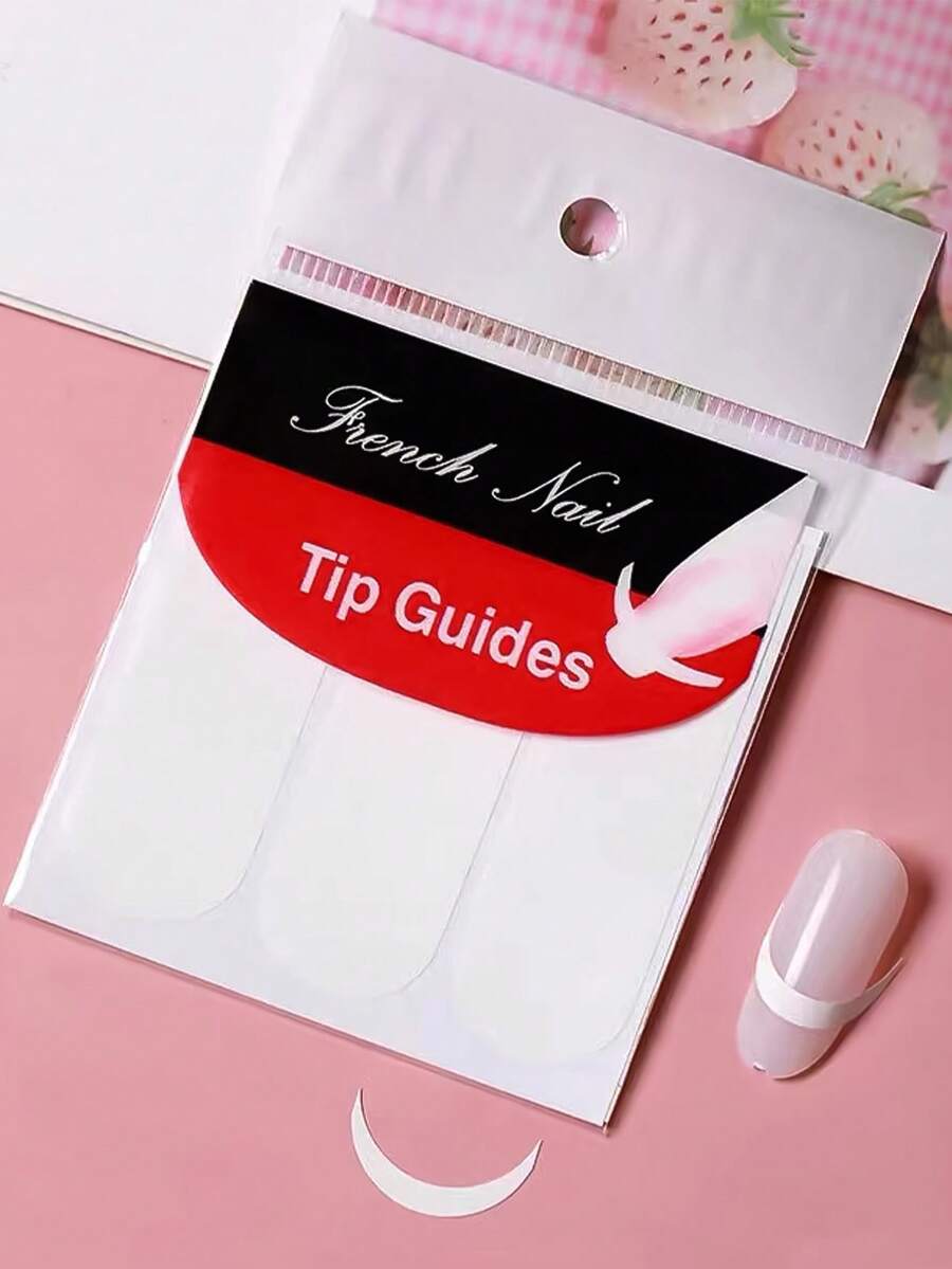 48pcs White French Manicure Nail Art Stickers - White - View 1