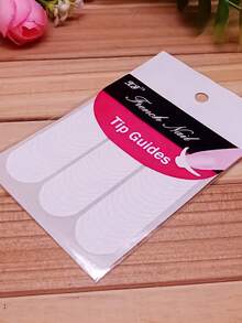 48pcs White French Manicure Nail Art Stickers - White - View 2