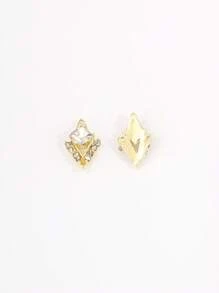 10 piezas Decoración de uñas con diseño de diamante de imitación - Dorado - Ver 2