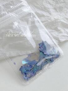 美甲裝飾，一袋極光深藍色虹彩貝殼片。復古韓式心形雷射藝術 Diy 適合女士、女孩、媽媽、姊妹、妻子、情人節等場合，適合美甲沙龍和美容院。 - 彩色 - 查看 5
