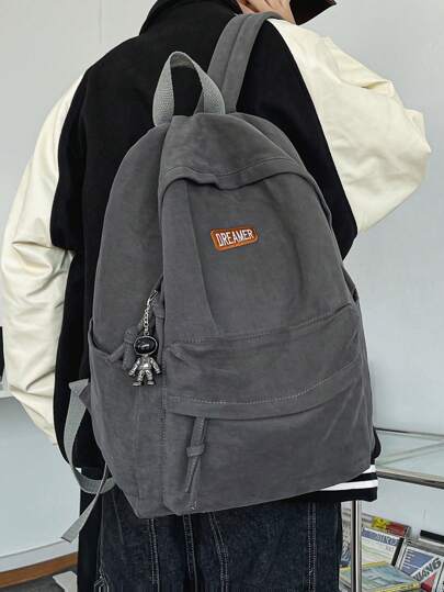 Men's Multifunctional Backpack With Pendant, Large Capacity Simple Student Shoulder Bag Funny Gifts Travel Christmas Holiday Thanksgiving Gifts Vacation Hiking Men Gifts Laptop Winter Multi-Functional Outdoor Portable Fashionable Casual Dad Gifts Boyfriend Gifts Goyard Chest Bag Side Bags Satchel Bag Leather Bag Hobo Bag Hip Bag Holiday Essentials School Bag Camping Travel Bag Summer Back To School Beach Bag Beach Laptop Case The Sporty Life Bag Pack Backpacks Travel Must Haves Large Bag Spring School Supplies School Backpack