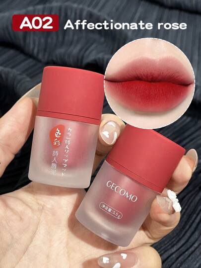 GECOME mate líquido de larga duración antiadherente Taza Brillo de labios