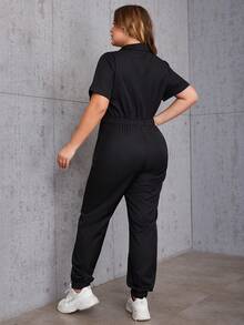 Eilly Bazar Hơn Túi có nắp Thắt lưng Áo liền quần - màu đen - Xem 2