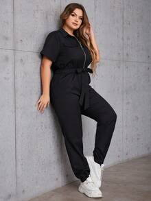 Eilly Bazar Hơn Túi có nắp Thắt lưng Áo liền quần - màu đen - Xem 4