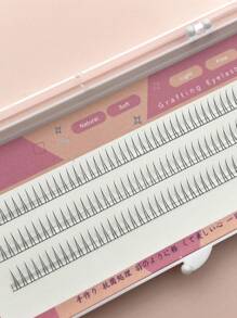 False Eyelashes,1Box 5Mm Lower Lashes Individual V Shape False Eyelashes Diy Eyelash Cluster Extension Fake Eyelashes Cluster Eyelashes - Beige - View 6