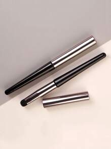 Multi-Function Lip Brush, 1Pc Fiber Makeup Brush For Eye Shadow, Lip, Concealer Cosmetic Brush Makeup Tools - Black - View 3