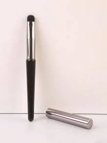 Multi-Function Lip Brush, 1Pc Fiber Makeup Brush For Eye Shadow, Lip, Concealer Cosmetic Brush Makeup Tools - Black - View 5