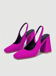 Giày cao gót Nữ - Màu Hồng Tươi - Xem 5