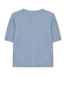 Top unicolor tejido de canalé