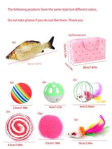 29pcs Mouse Decor Cat Tunnel Set - Multicolor - View 4