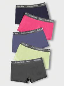 Hombres 5 piezas Calzoncillos boxer con estampado de letra - Multicolor - Ver 2