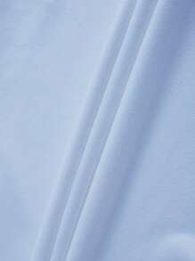 SHEIN EZwear 埃菲爾鐵塔和字母圖案背心上衣 - 淺藍色 - 查看 3