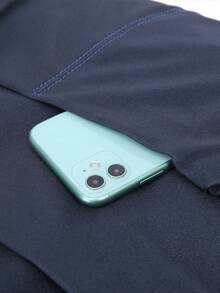 Baby Large Capacity Diaper Bag - Navy Blue - View 7