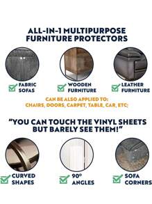 1卷透明寵物家具耐刮擦貼紙適用於貓適用於保護 - 無色 - 查看 3