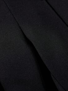 SHEIN Girls Button Front Seam Detail Trousers - Black - View 6