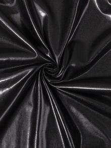 Vestido ajustado de un hombro - Negro - Ver 4