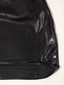 Vestido ajustado de un hombro - Negro - Ver 6