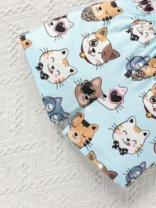 SHEIN Bộ đồ Em bé Hoạt hình Tất cả trên in - Màu xanh lam - Xem 5