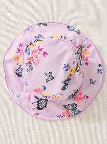 SHEIN Đầm em bé Nơ Bướm Hoa Loại bướm - Màu Lilac Tím - Xem 3