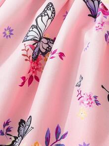 SHEIN Đầm em bé Nơ Bướm Hoa Loại bướm - Hồng - Xem 6