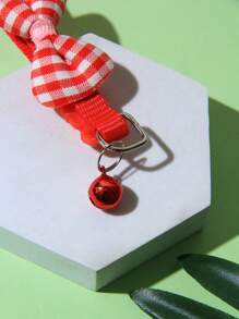 2 piezas de cuadros con lazo campana cuello para gatos con perros , color al azar - Multicolor - Ver 5