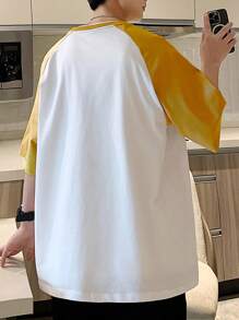 Manfinity Hypemode Lỏng lẻo phù hợp Nam Khối màu Tay Raglan Áo thun - Màu vàng - Xem 3