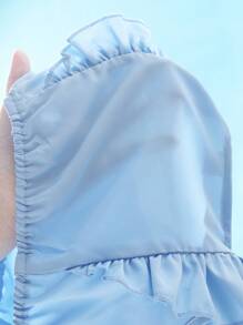 SHEIN Girls Ruffle Trim Cami Top & Colourblock Flounce Hem Skirt - Blue - View 4