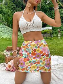 Soleia 滿版印花半身裙 - 彩色 - 查看 5