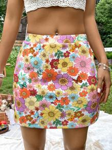 Soleia 滿版印花半身裙 - 彩色 - 查看 2