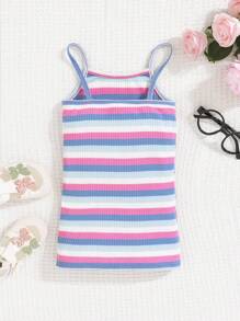 SHEIN Leap Crew Baby Striped Print Cami Dress - Multicolor - View 2