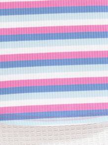 SHEIN Leap Crew Baby Striped Print Cami Dress - Multicolor - View 3