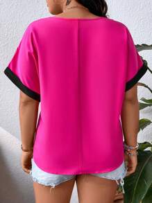 SHEIN LUNE Áo sơ mi Plus Size Khối Màu Giải trí - Nhiều màu - Xem 2