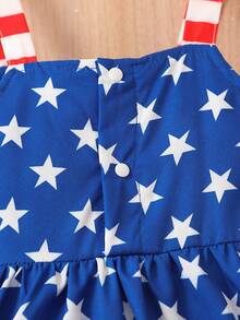 SHEIN Đầm em bé Viên lá sen Lá cờ - Nhiều màu - Xem 4