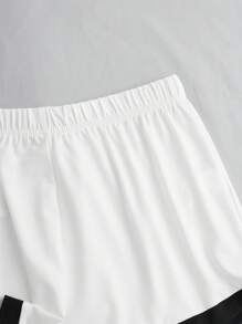 3pcs Contrast Binding Lounge Shorts - Multicolor - View 4