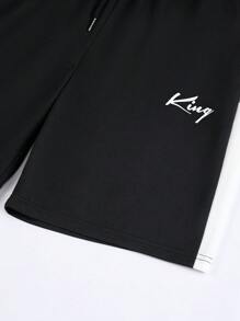 Manfinity Homme Bộ hai mảnh Nam Dây kéo Khối Màu Lá thư Giải trí - Nhiều màu - Xem 6